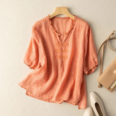 SARAH LINEN BLOUSE
