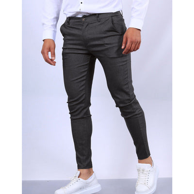 Men’s Tailored Trousers – Slim Fit – Tapered Leg – Breathable Smart Casual Wear