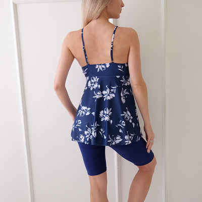 Women’s Swim Dress – A-Line Fit – Adjustable Straps – Built-In Shorts