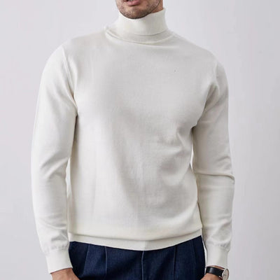 Men’s Turtleneck Top – Slim Fit – Long Sleeve – Stretch Knit – Soft Cotton Blend
