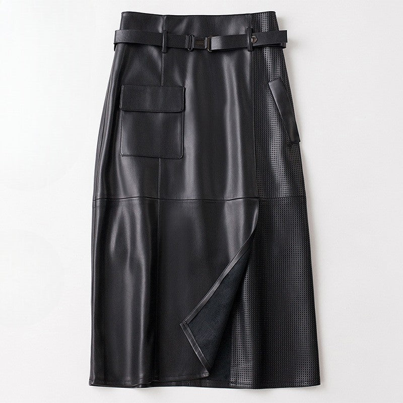 Vella Sheepskin Leather Skirt