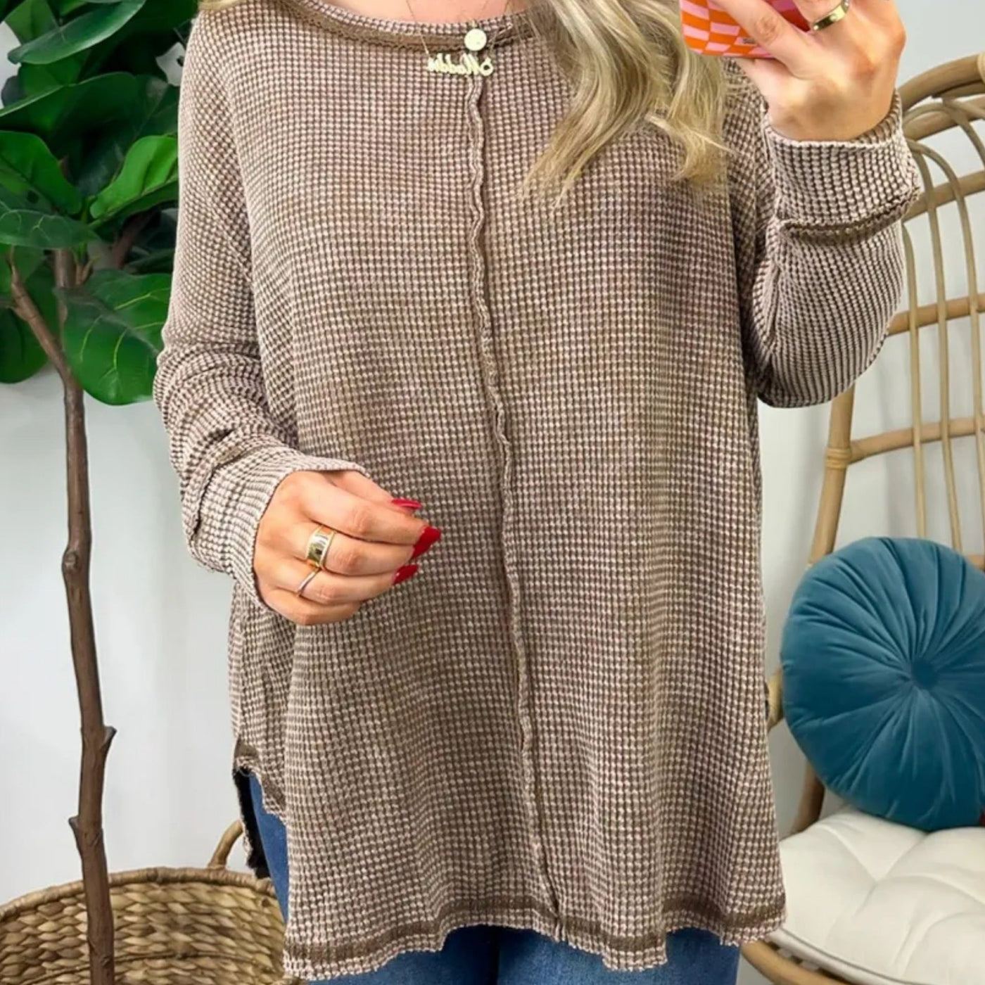 Elora™ | Effortless Crewneck Washed Top