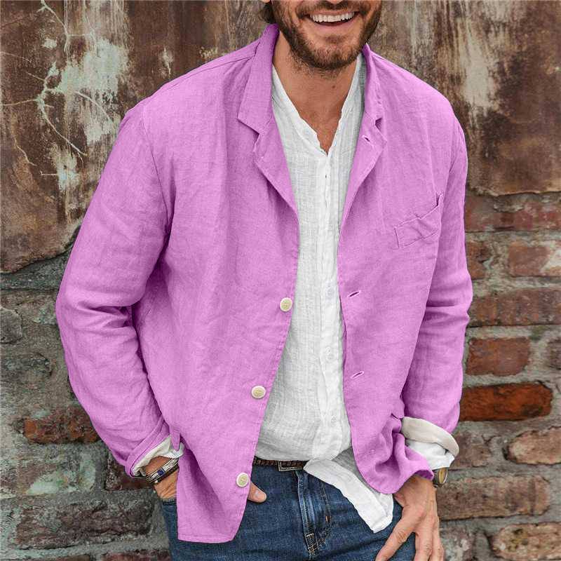 Men’s Blazer – Relaxed Fit – Long Sleeve Casual Lightweight