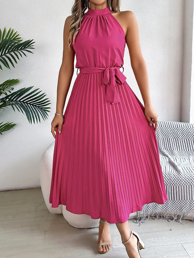 Kelina - Pleated Waist Retro Summer Dress