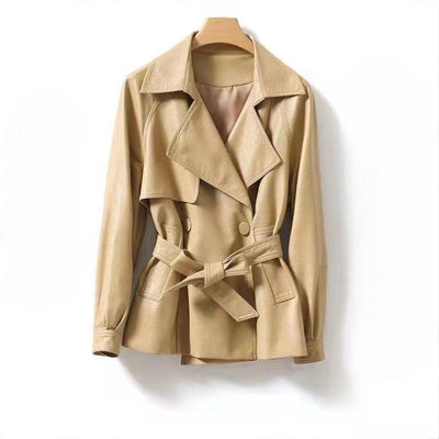 Mabel Belted Leather Jacket