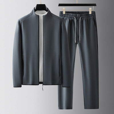 Men’s Tracksuit Set – Zip-Up Jacket – High Collar – Tapered Pants – Breathable Fit