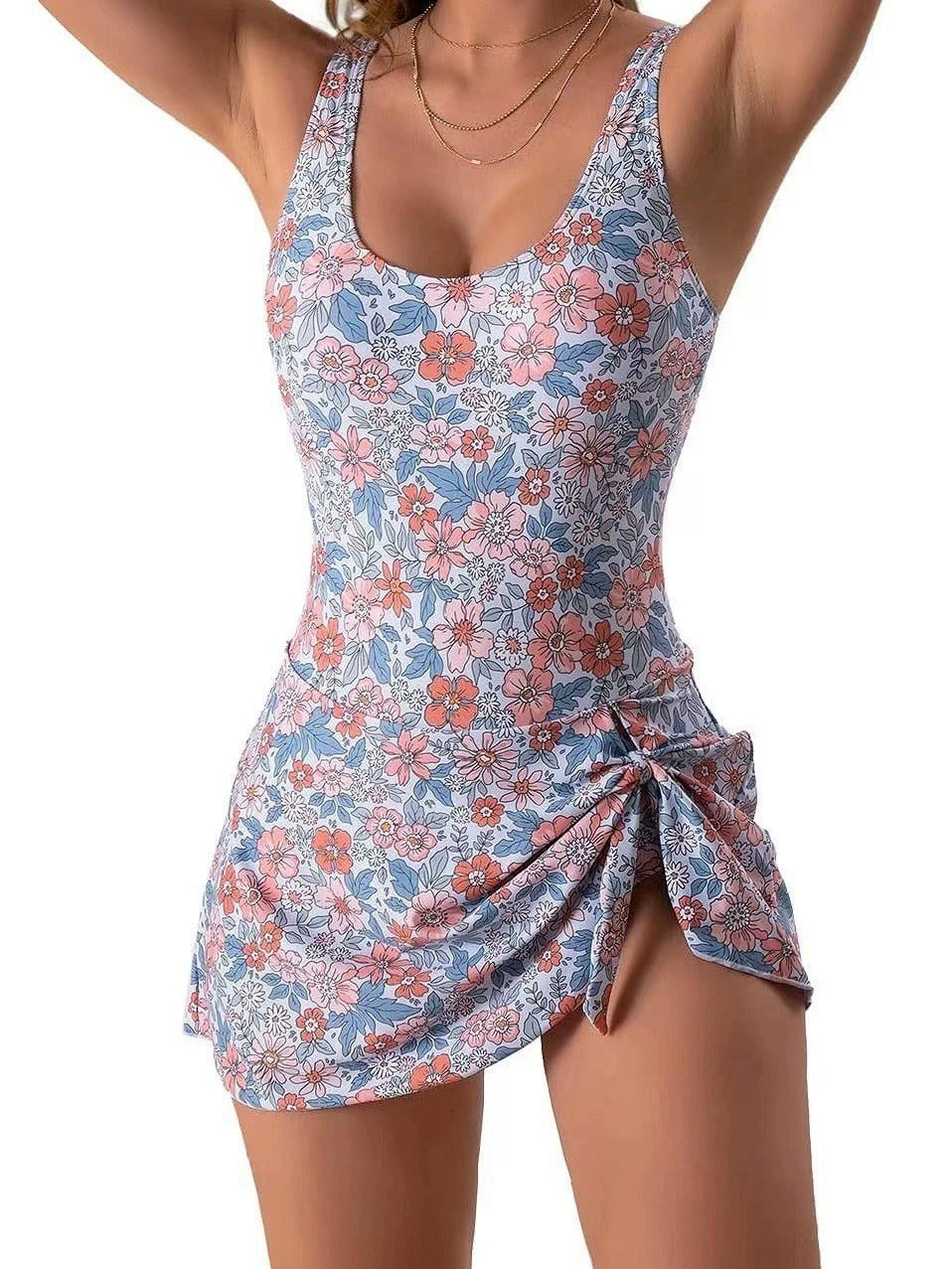 Coastal Charm Ruched Swimsuit Skirt