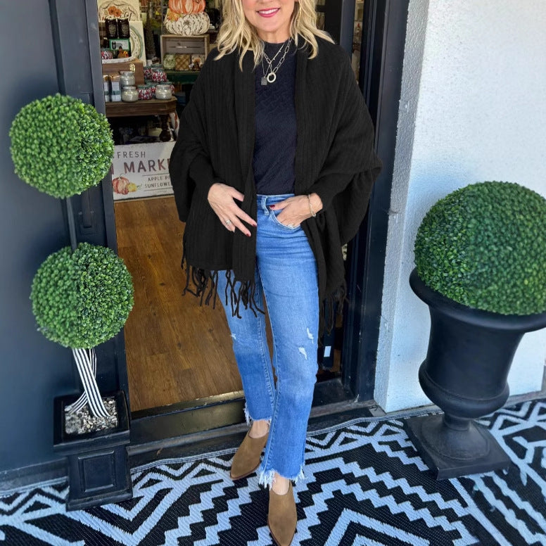 Arlena™ | Cozy Fringe Knit Cardigan