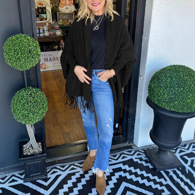 Arlena™ | Cozy Fringe Knit Cardigan