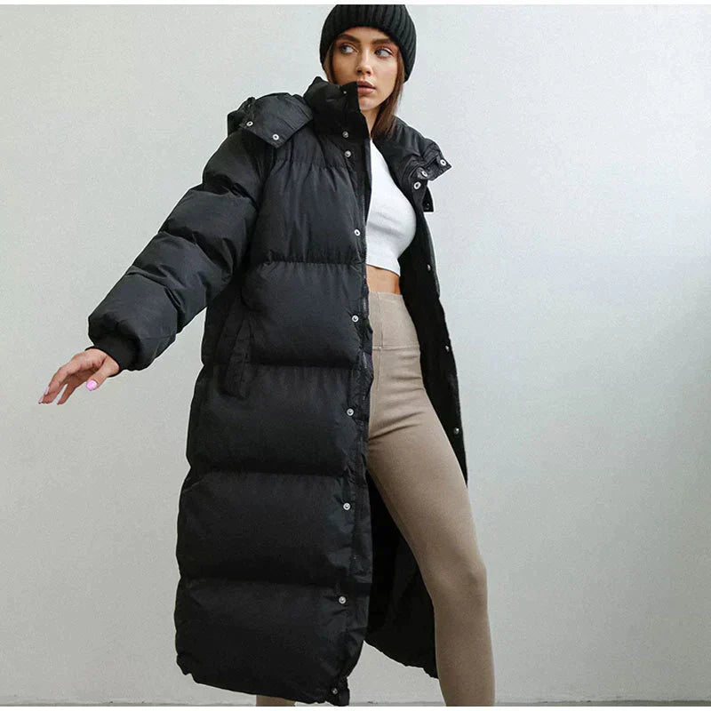 Avencea | Stylish Warmth Long Quilted Winter Jacket
