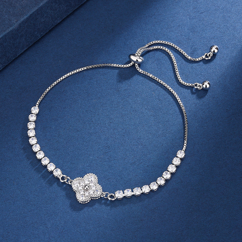 Aria Clover Charm Set | White Gold 16k