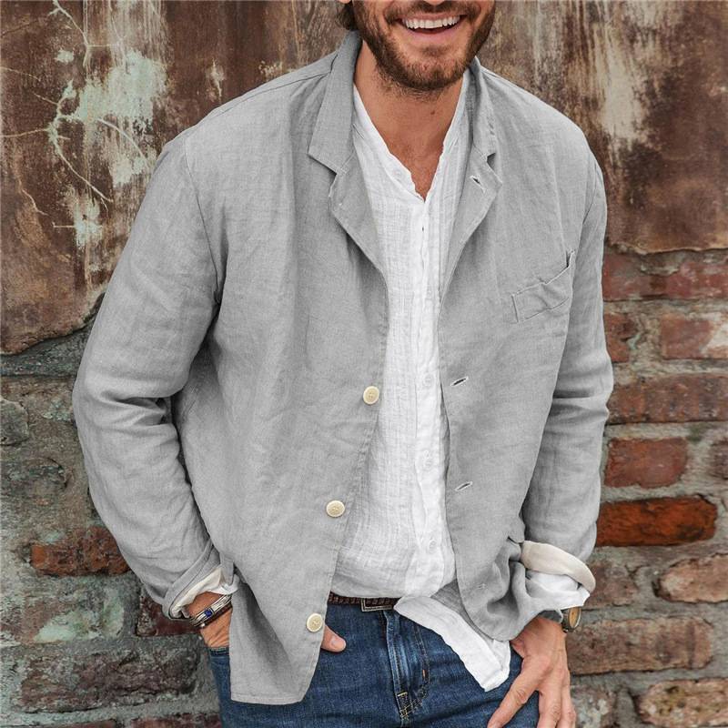 Men’s Blazer – Relaxed Fit – Long Sleeve Casual Lightweight