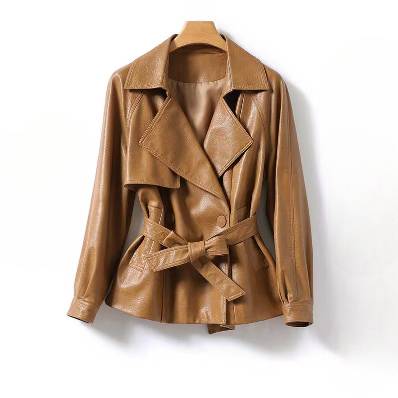 Mabel Belted Leather Jacket