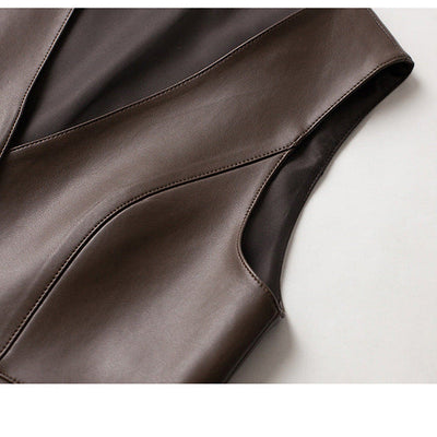 Angelina Sheepskin Leather Vest