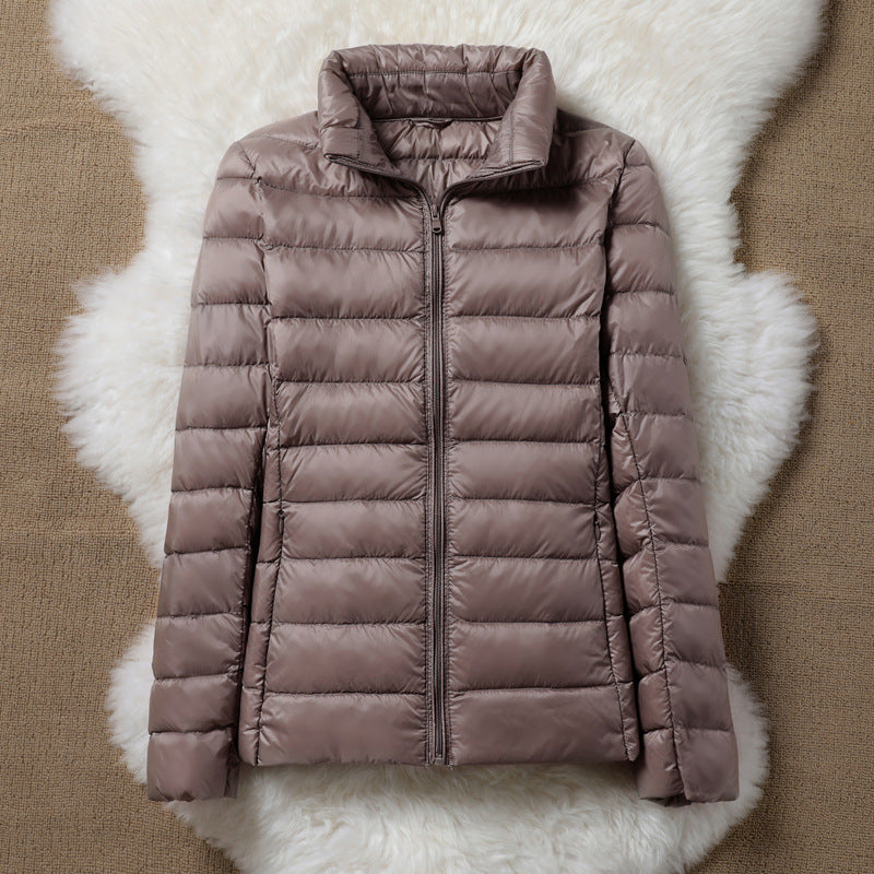 THE SERENA PUFFER JACKET | CHAMPAGNE