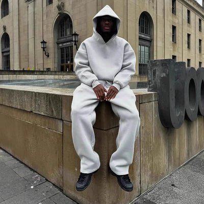 Unisex Hoodie and Sweatpants Set – Cotton Blend – Oversized Fit – Lounge Wear