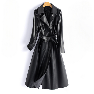 Heliana Leather Trench Coat