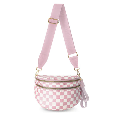 Cross Body Checkered Bum Sling Bag