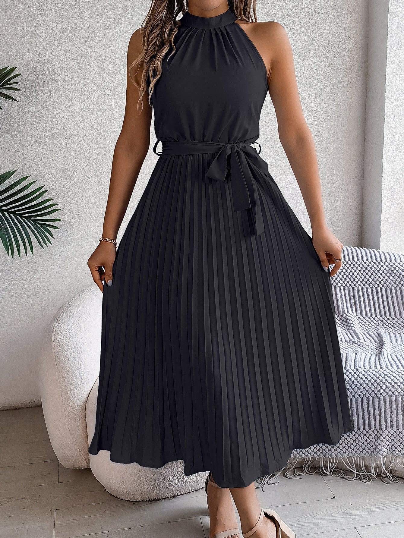 Kelina - Pleated Waist Retro Summer Dress