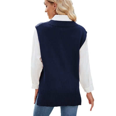 Valeria™ | Fitted V-Neck Knit Vest