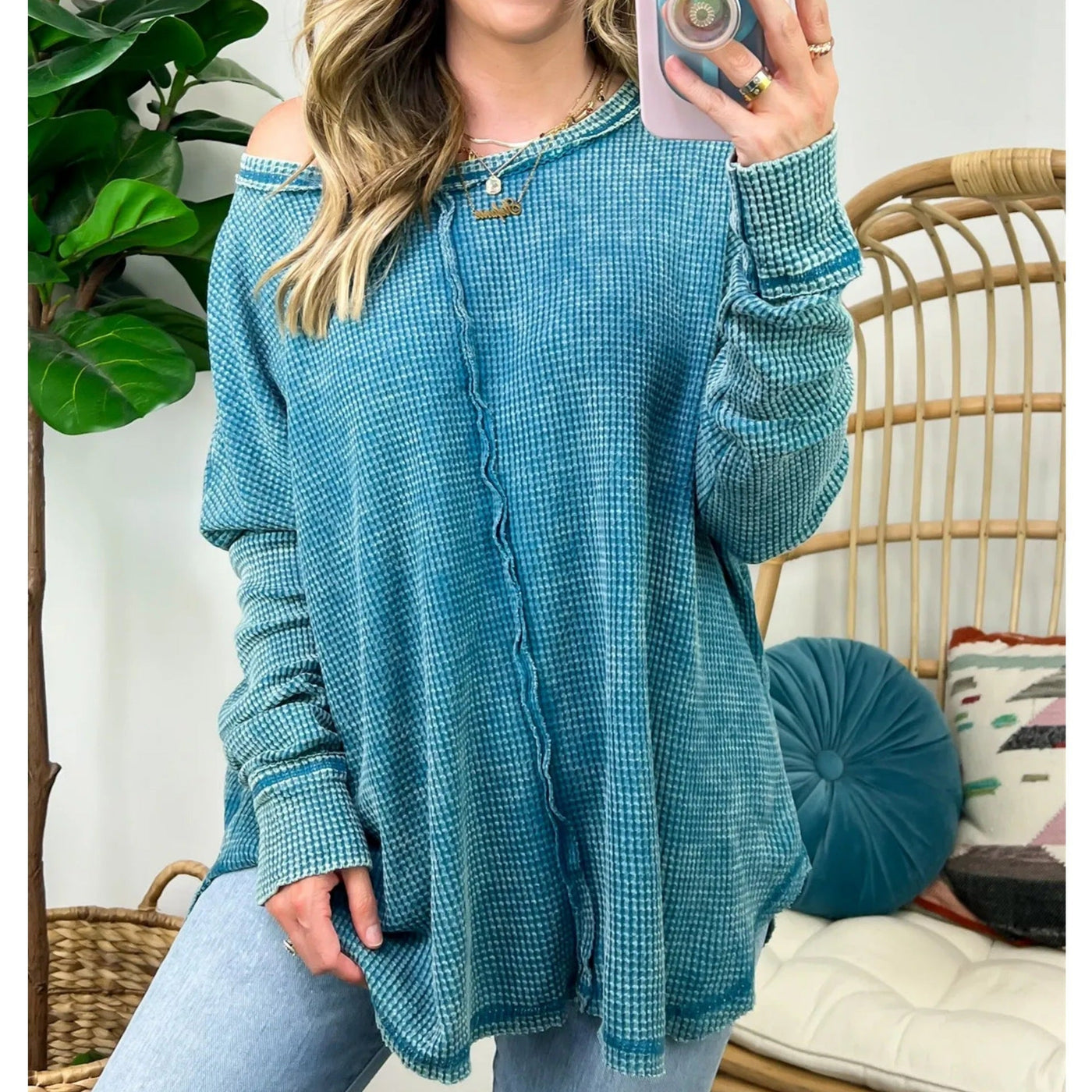 Elora™ | Effortless Crewneck Washed Top