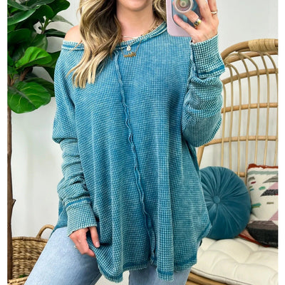 Elora™ | Effortless Crewneck Washed Top