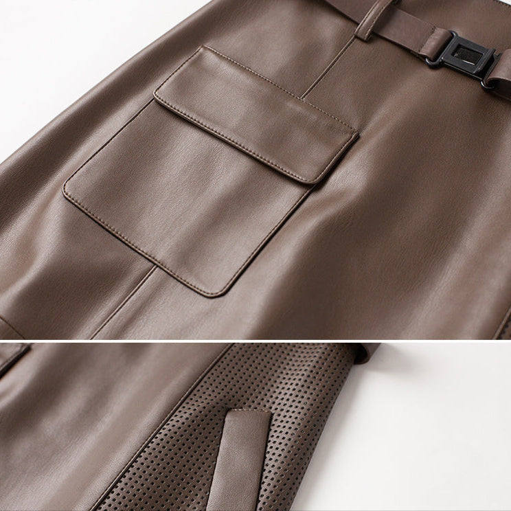 Vella Sheepskin Leather Skirt