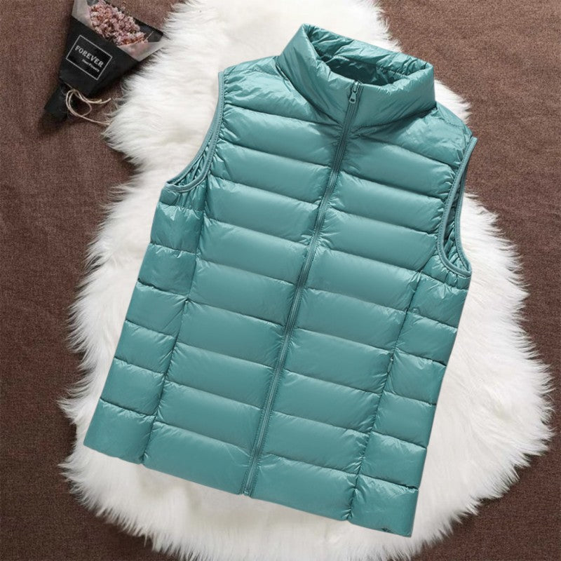 THE ELARA PUFFER VEST | MINT GREEN