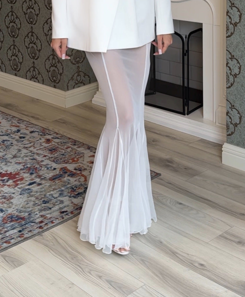 Women’s Blazer – Tailored Satin – Slim Fit – Structured Hip-Length Formal Wear