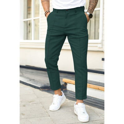 Men’s Trousers – Slim Fit – Ankle Length – Double Pleat – Belt Loop Waist
