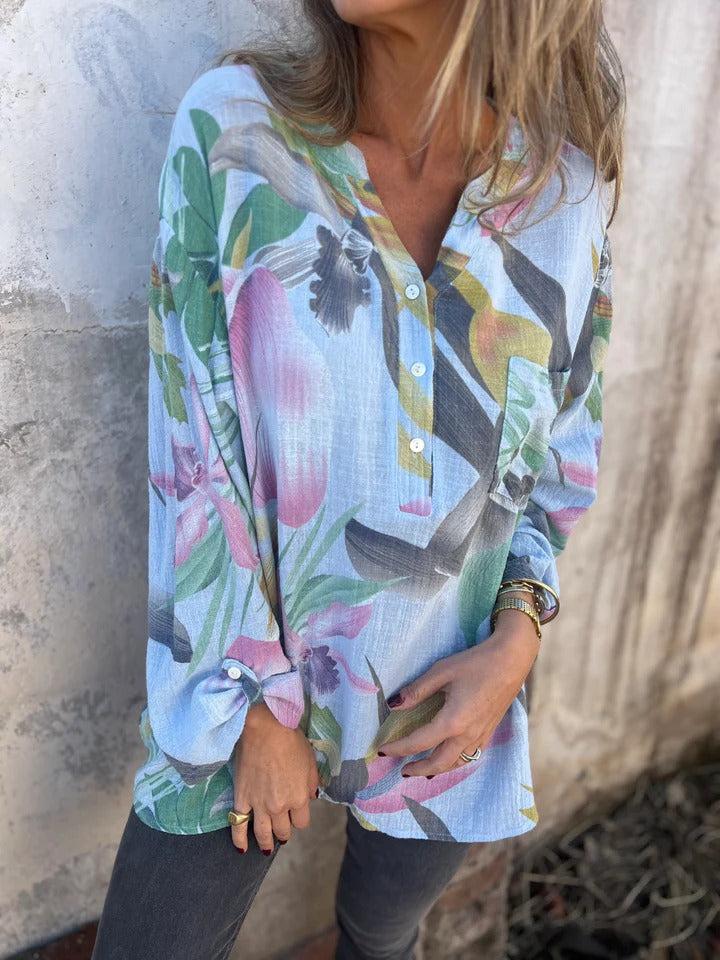 NORTHLINE STUDIO | TROPICAL PRINT BLOUSE