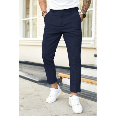 Men’s Trousers – Slim Fit – Ankle Length – Double Pleat – Belt Loop Waist