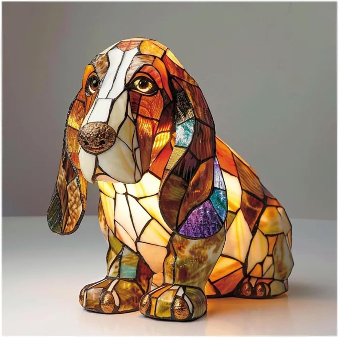 Canelle | Magisk Colorful Glass Dog Lamp