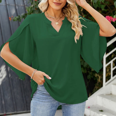 Leni™ | Elegant V-Neck Top