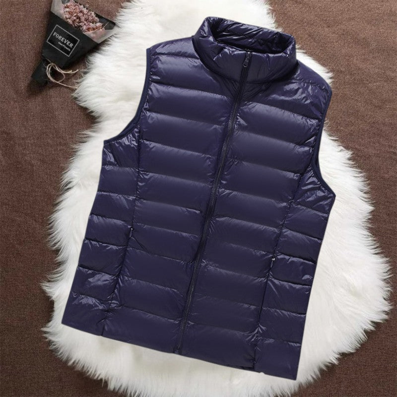 THE ELARA PUFFER VEST | DARKBLUE
