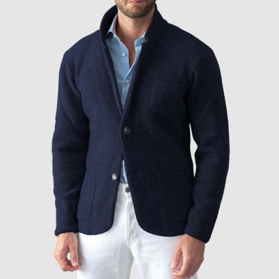 Men’s Blazer – Slim Fit – Wool Blend – Notched Lapel – Two-Button Casual Style