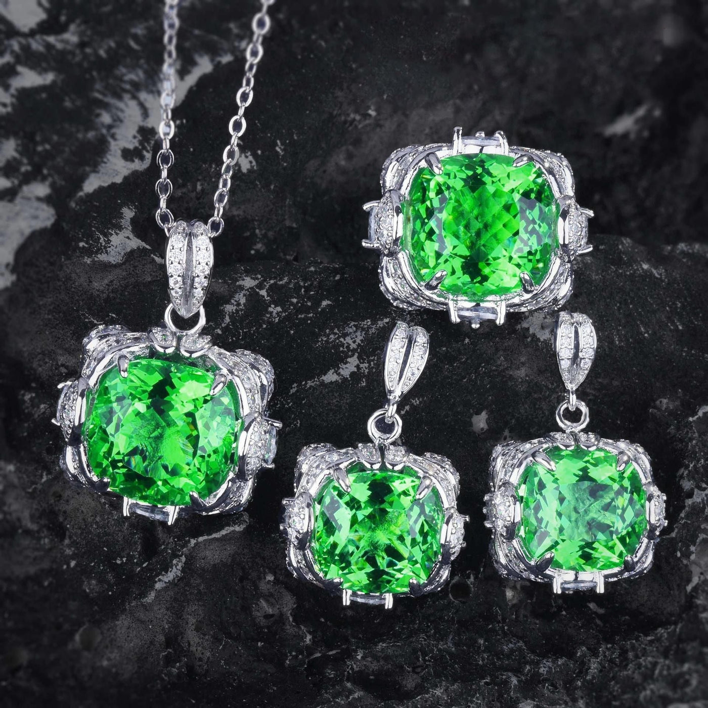 Velora Thandrelle Aquamarine Set | White Gold 14k