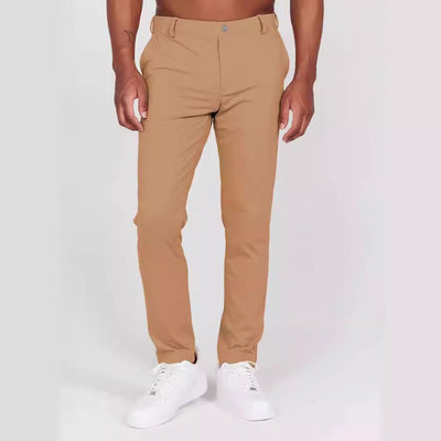 Men’s Casual Pants – Slim Fit – Full Length – Stretch Fabric – Rear Pockets