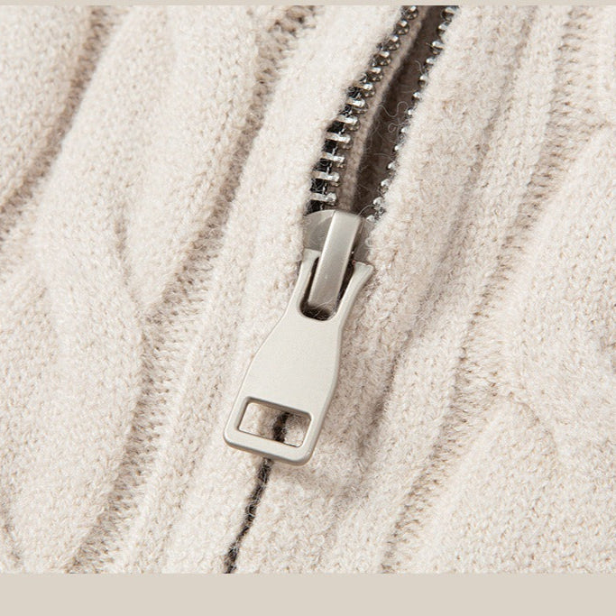 Sterling Wool Zip-Up Cardigan