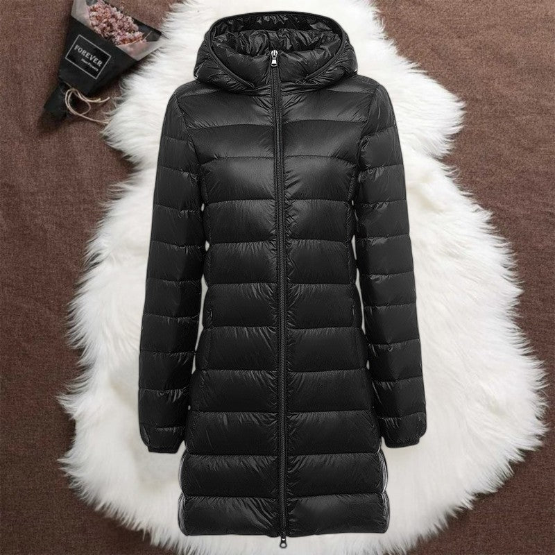 THE LIORA LONG PUFFER COAT | BLACK