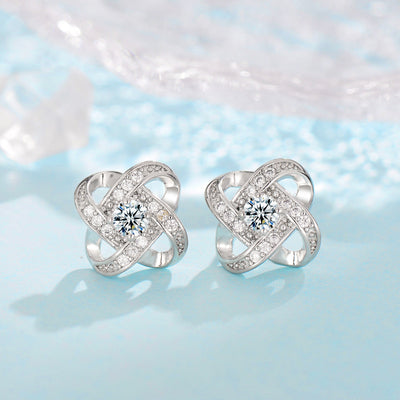 Fleur de Givre Clover Knot Set | White Gold 16k