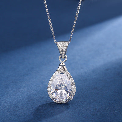 Aria Teardrop White Set | White Gold 16k