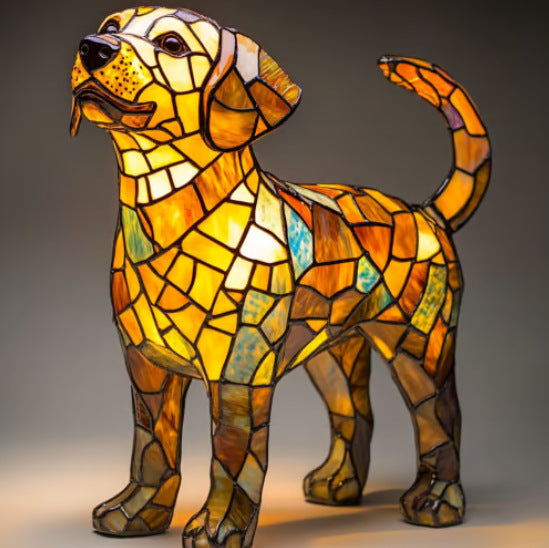 Hunter | Magisk Colorful Glass Dog Lamp