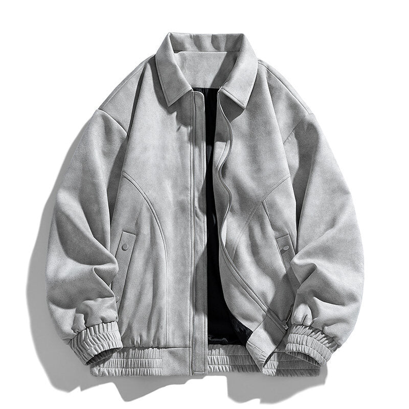 Novel Suede Bomber Jacket