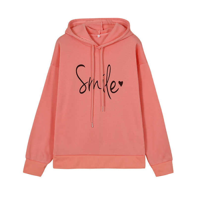 Women’s Hoodie – Relaxed Fit Fleece – Graphic Front – Ribbed Hem – Casual Wear