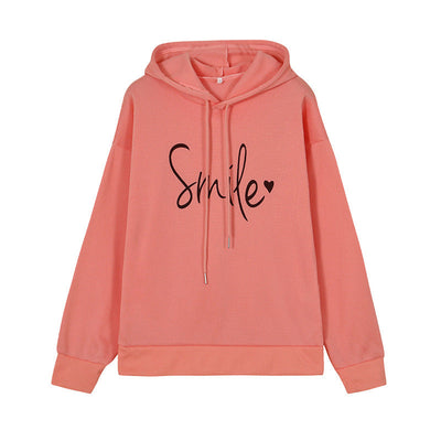 Women’s Hoodie – Relaxed Fit Fleece – Graphic Front – Ribbed Hem – Casual Wear