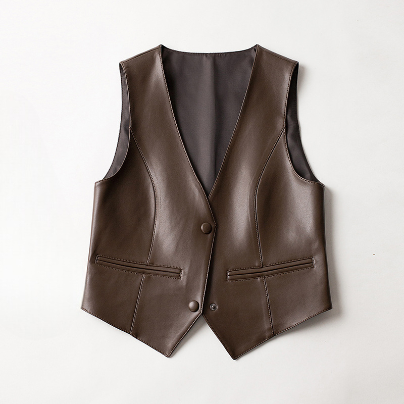 Angelina Sheepskin Leather Vest