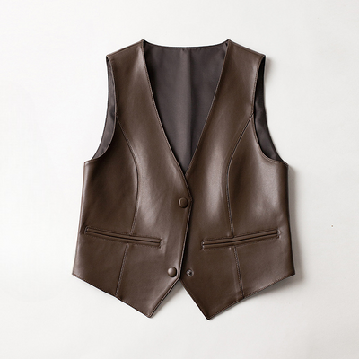Angelina Sheepskin Leather Vest