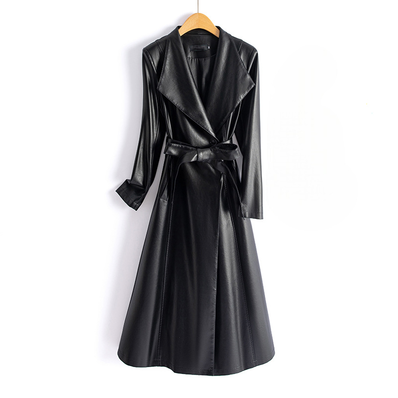 Brooklyn Leather Trench Coat