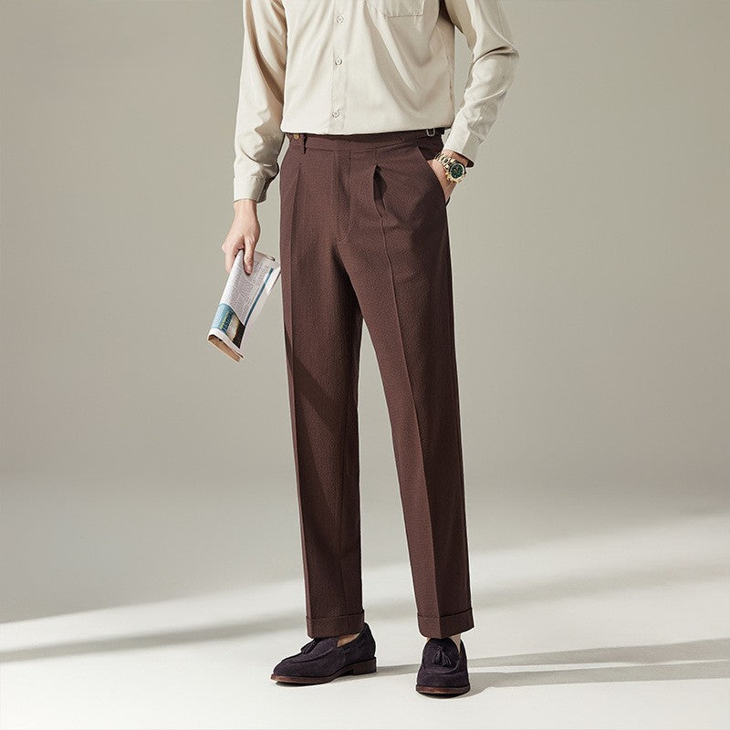 Men’s Tailored Trousers – Flat Front – Straight Leg Formal Fit